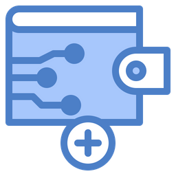 Digitale Geldbörse hinzufügen  Symbol