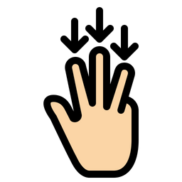 Down Finger  Icon