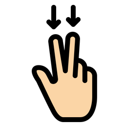 Down Fingers  Icon