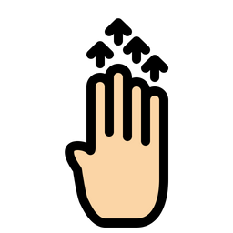 Finger Four Up  Icon