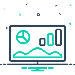 Online analysis Chart  Icon