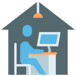 Remote Working  Icon