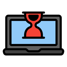 Hourglass laptop  Icon