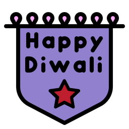 Happy Diwali Sign  Icon