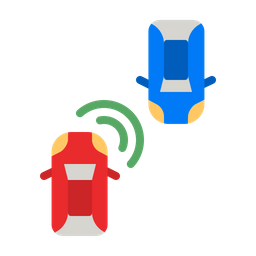 Car Lane Sensor  Icon