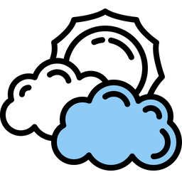 Clouds And Sun  Icon