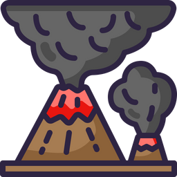 Volcano Lava Eruption Icon