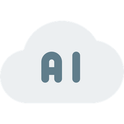 Artificial Intelligence Cloud  Icon