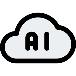 Artificial Intelligence Cloud  Icon