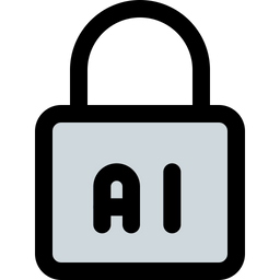 Artificial Intelligence Lock  Icon