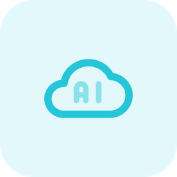 Artificial Intelligence Cloud  Icon