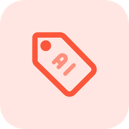 Artificial Intelligence Label  Icon