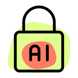 Artificial Intelligence Lock  Icon