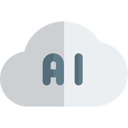 Artificial Intelligence Cloud  Icon