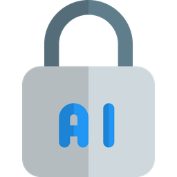 Artificial Intelligence Lock  Icon