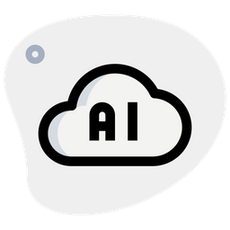 Artificial Intelligence Cloud  Icon