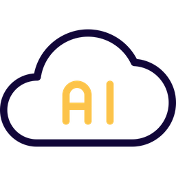 Artificial Intelligence Cloud  Icon