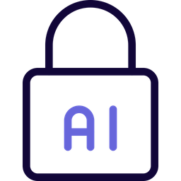 Artificial Intelligence Lock  Icon