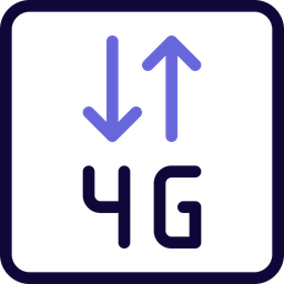 Transferencia de datos 4G  Icono