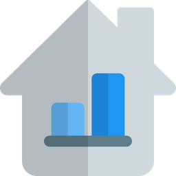 Bar Chart House  Icon