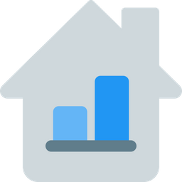 Bar Chart House  Icon