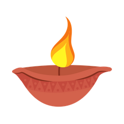 Kerze für das Diwali-Fest  Symbol