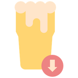 Weniger Bier trinken  Symbol