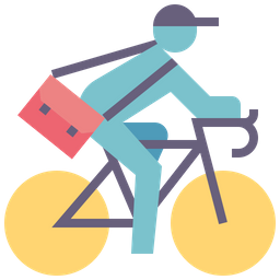 Fahrrad zur Arbeit  Symbol