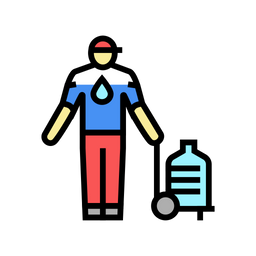 Water Delivery Man  Icon