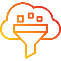 Cloud Data Sorting  Icon