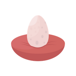 Egg on soft cushion  Icon