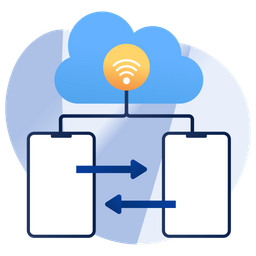 Cloud Mobile Transfer  Icon