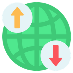 Transferência global de dados  Ícone