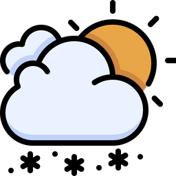 Cloud snow sun  Icon