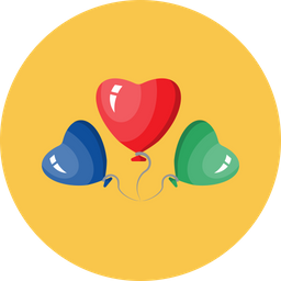 Heart balloons  Icon