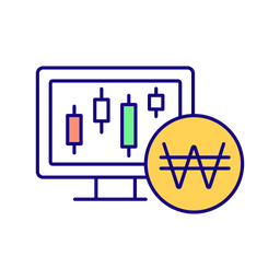 한국 주식에 돈 투자하기  아이콘