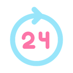 24 Stunden Service  Symbol