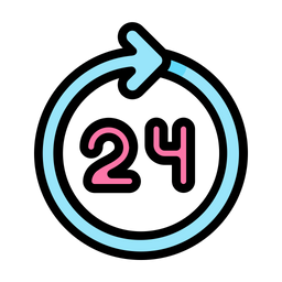 24 Stunden Service  Symbol