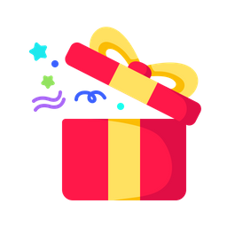Caja de regalo abierta  Icono