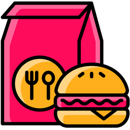 Burger Bag Order Delivery  Icon