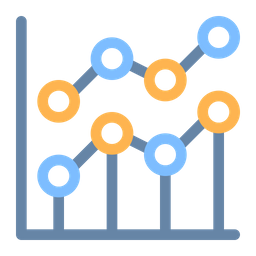 Gráfico de linha  Ícone