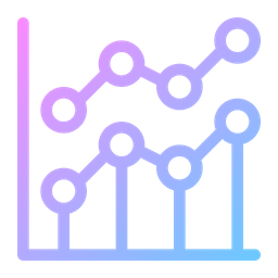 Gráfico de linha  Ícone