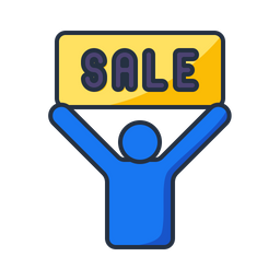 Holding Sale Banner  Icon