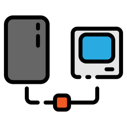 Computer connected  Icon