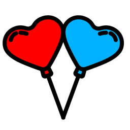 Hearts Balloon  Icon