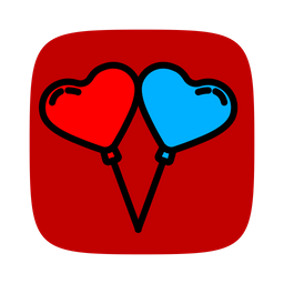 Hearts Balloon  Icon