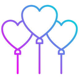 Heart balloons  Icon