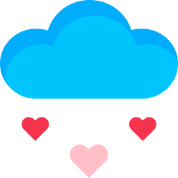 Cloud Heart Rain  Icon