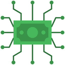 Digitales Geld  Symbol