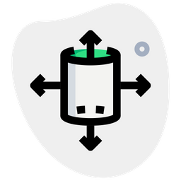 3D-Zylinderrahmenmodell  Symbol